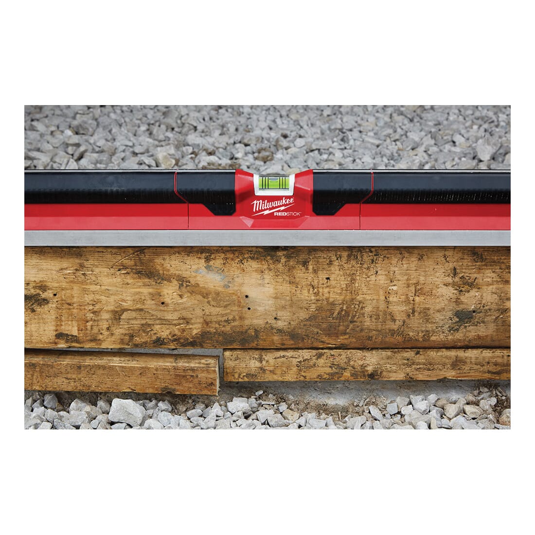 Milwaukee® REDSTICK™ MLCON72 Non-Magnetic Concrete Level, 72 in L, 3 Vials, Metal/Polymer, (1) Level/(3) Plumb Vial Position, 0.029 in Accuracy